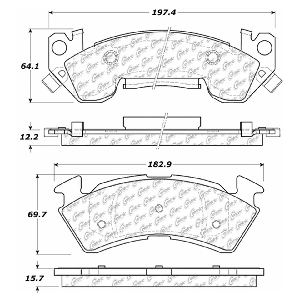 Para Chevrolet Impala 1994-1996 | Pastillas de freno de disco delanteras centradas | Semimetálicas Foto 4 de 4