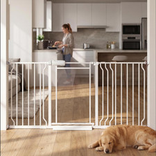 Triple-Lock Acrylic Extra Wide Baby Gate 57.5"-65.74", Crystal Clear Transparent