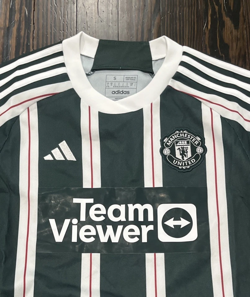 Camiseta de fútbol Adidas Manchester United para mujer pequeña verde poliéster NUEVA Foto 2 de 4