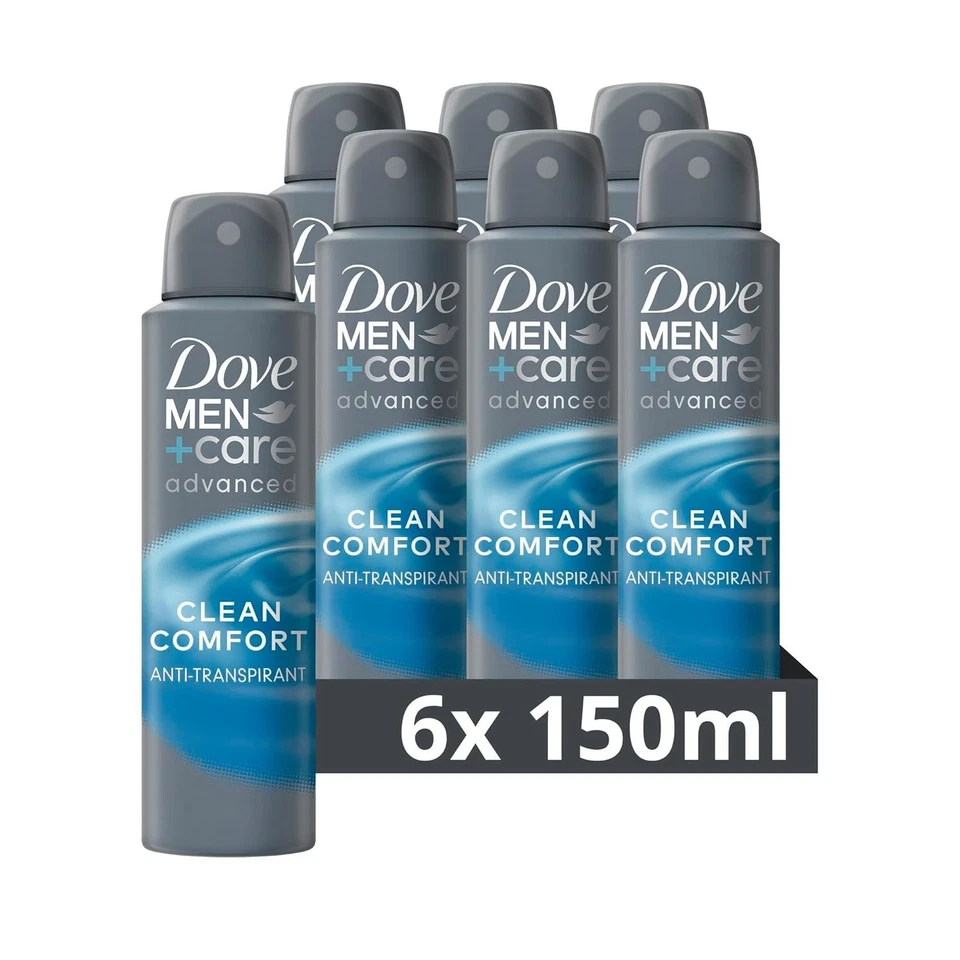 6 x Dove Men+Care clean Comfort anti-transparent je 150ml
