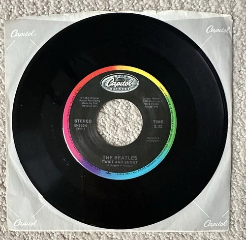 The Beatles Twist & Shout There’s A Place 45RPM Vinyl 1963 Capitol B-5624 EX+