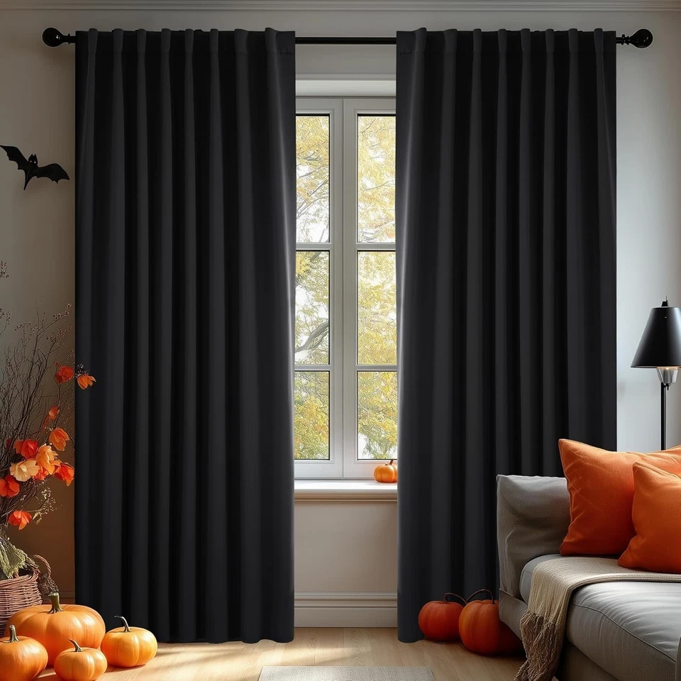 Modern Blackout Curtains, W70 x L108, Back Tab, Pack of 2 - Image 3 of 4