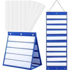 Double Sided Table Top Pocket Chart 2 in 1 20 Dry Erase Cards School Teacher
