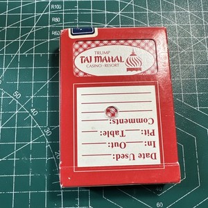 Red Trump Taj Mahal Casino Resort Full Deck Playing Cards Gemaco Drilled