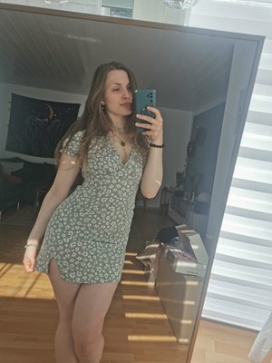 NEU Zaful Sommerkleid M Grün Floral   Rückenfrei   Y2K / Festival