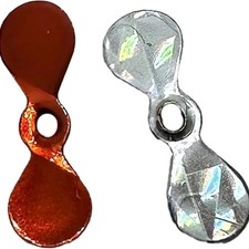 (20) Foil Propeller Blades #3 Silver Orange Dye 7/8" Long Multi-Dimension Foil