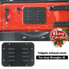Black Alloy Tailgate Exhaust Air Vent Outlet Trim For Jeep Wrangler JK 2007-2017