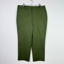 LOFT Olive Green Julie The Riviera Pant Cropped Trousers 12P