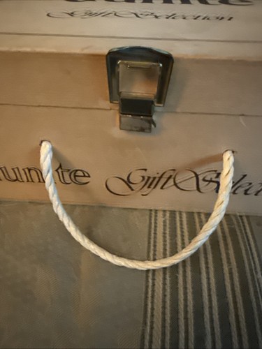 RIUNITE GIFT SELECTION WOOD WINE CRATE BOX Rope Latch - Picture 4 of 10