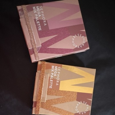 Sephora Mega Mix Palette Eyeshadow Duo Brown Gold Pink Bronze Matte & Shimmer