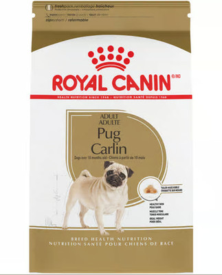 Royal Canin Breed Health Nutrition Pug Adult Dry Dog Food 10lb. Free Shipping