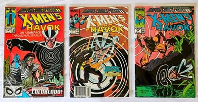 1989 THE X-MEN'S HAVOK #26, 27, & 29 LOT OF 3 MARVEL COMICS