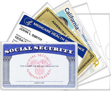 6 Pack Social Security Card Holder  Social Security Card Protector Sleeve  New Med