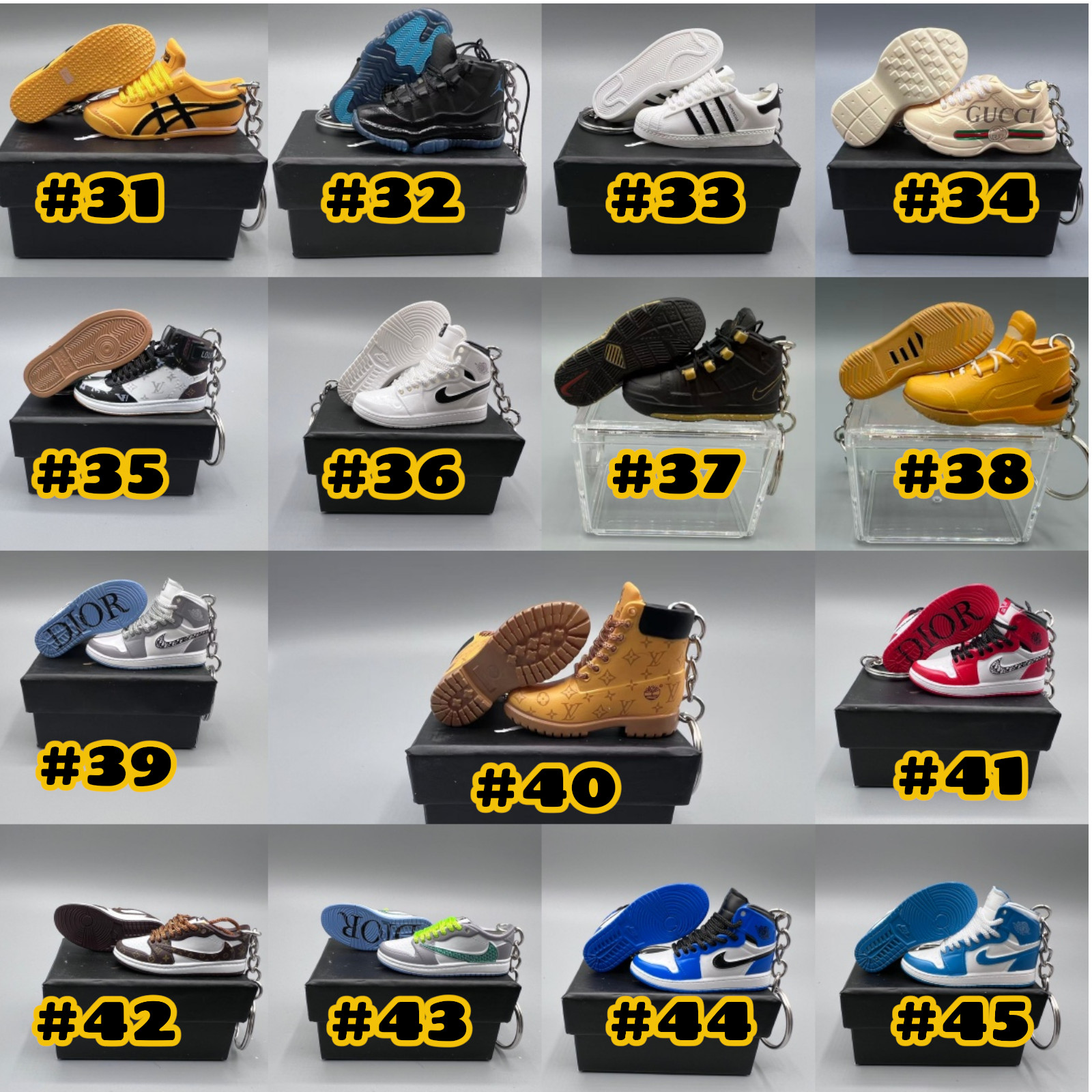 Mix Styles Mini Sneaker Keychain with Shoe Box 3D-Shoe Charm-Gift Ideas image 4