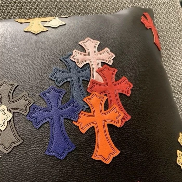 2 Pillow Crome Hearts Croix Cushion Black 45 Cm And Multicolor - Image 2 of 4