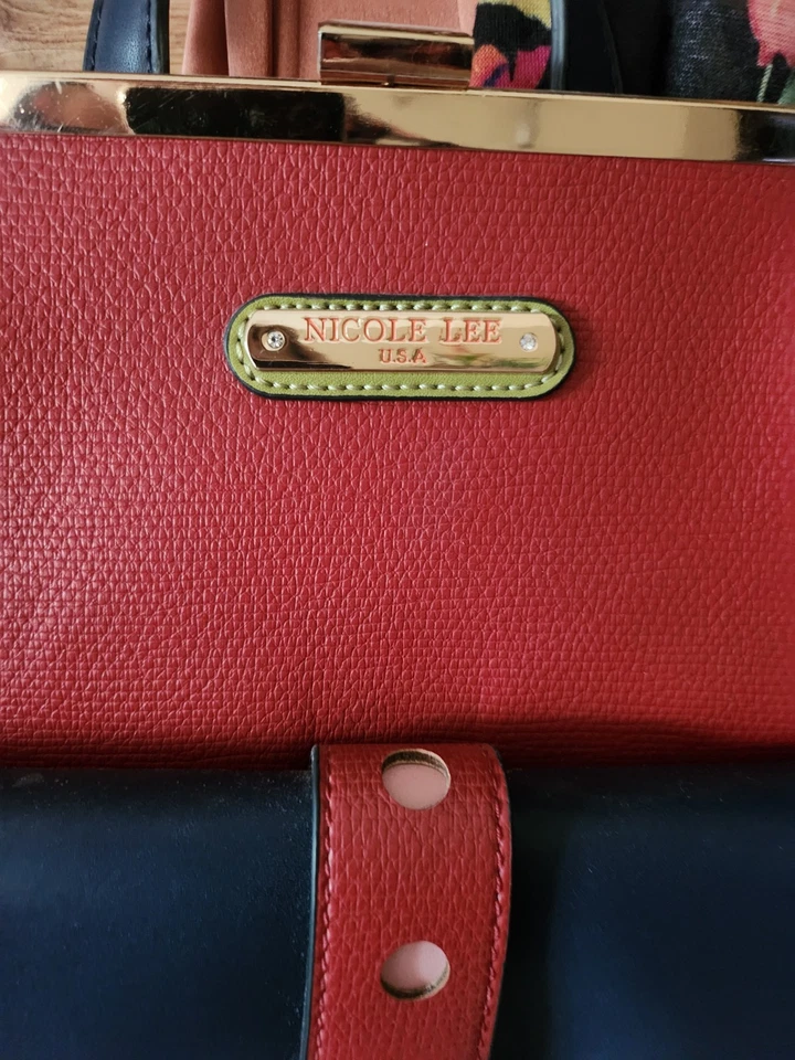 Bandolera Nicole Lee Colorblock Grande Excelente Estado Cierre Cierre  Foto 3 de 4
