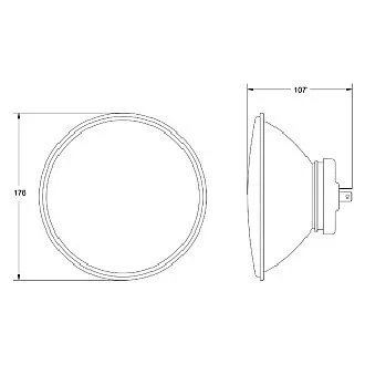 For Ford E-350 Econoline 75-77 Headlight 7" Round Chrome Vision Plus Factory Foto 4 de 4