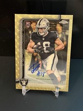 2025 Topps Chrome Football Jack Bech Auto 1/1 Gold Refractor RC Raiders 🔥🔥