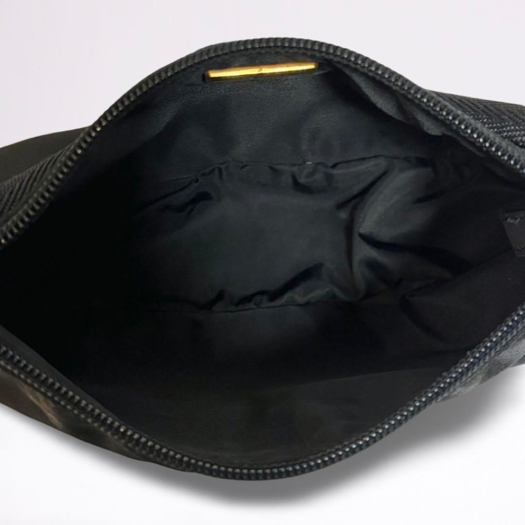 Excellent Condition PRADA Accessory Pouch Mini Bag Triangle Logo Black thumbnail 8