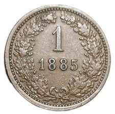 1885 Austria 1 Kreuzer Old Bronze XF Coin Austrich Empire KM 2187