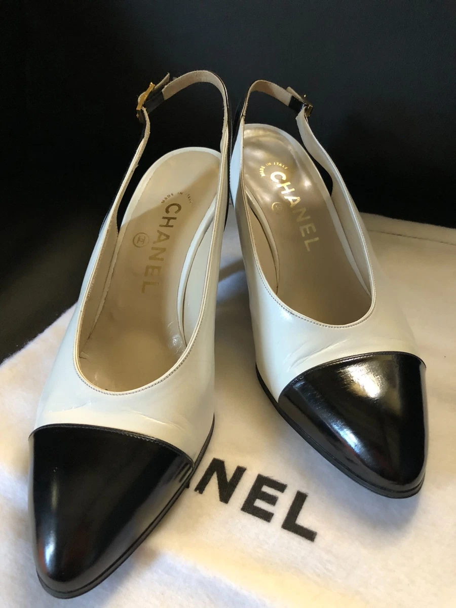 CHANEL Slingback Heels for Women with Vintage Upper Leather for