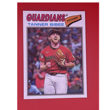 Topps Heritage Tanner Bibee #74 Cleveland Guardians 2026 Baseball Card