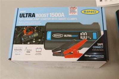  RING Ultra Boost 1500A Lithium Starthilfegerät, startet flache Batterien RJS030T