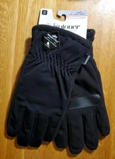 Isotoner Men's Gloves Size L Large Black Touchscreen Compatible SmartDri Tech