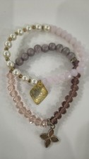 Beaded Bracelets Stack: Multi-layered elastic stretch wrist jewelry 6-8"