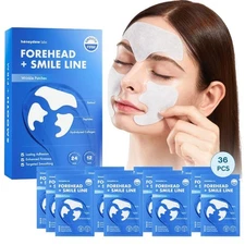 Forehead Wrinkle Patches and Smile Line Patches with Retinol, Collagen, Pepti...