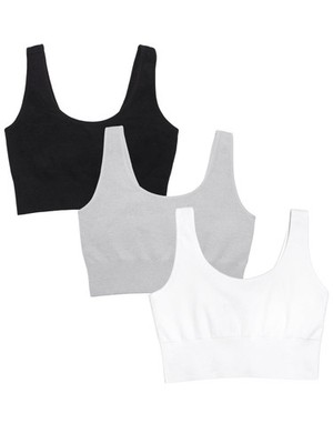 Women's 360 Stretch Seamless Longline, Comfortable Wireless Bra, Seamless Full...