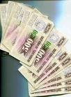 Bosnia 500(000) Dinara 1993 VF Sarajevo Overstamp x 100 Banknote Bundle Scarce
