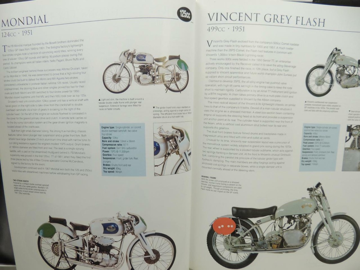 Classic Racing Motorcycles Hardcover Book By Mick Duckworth B7122