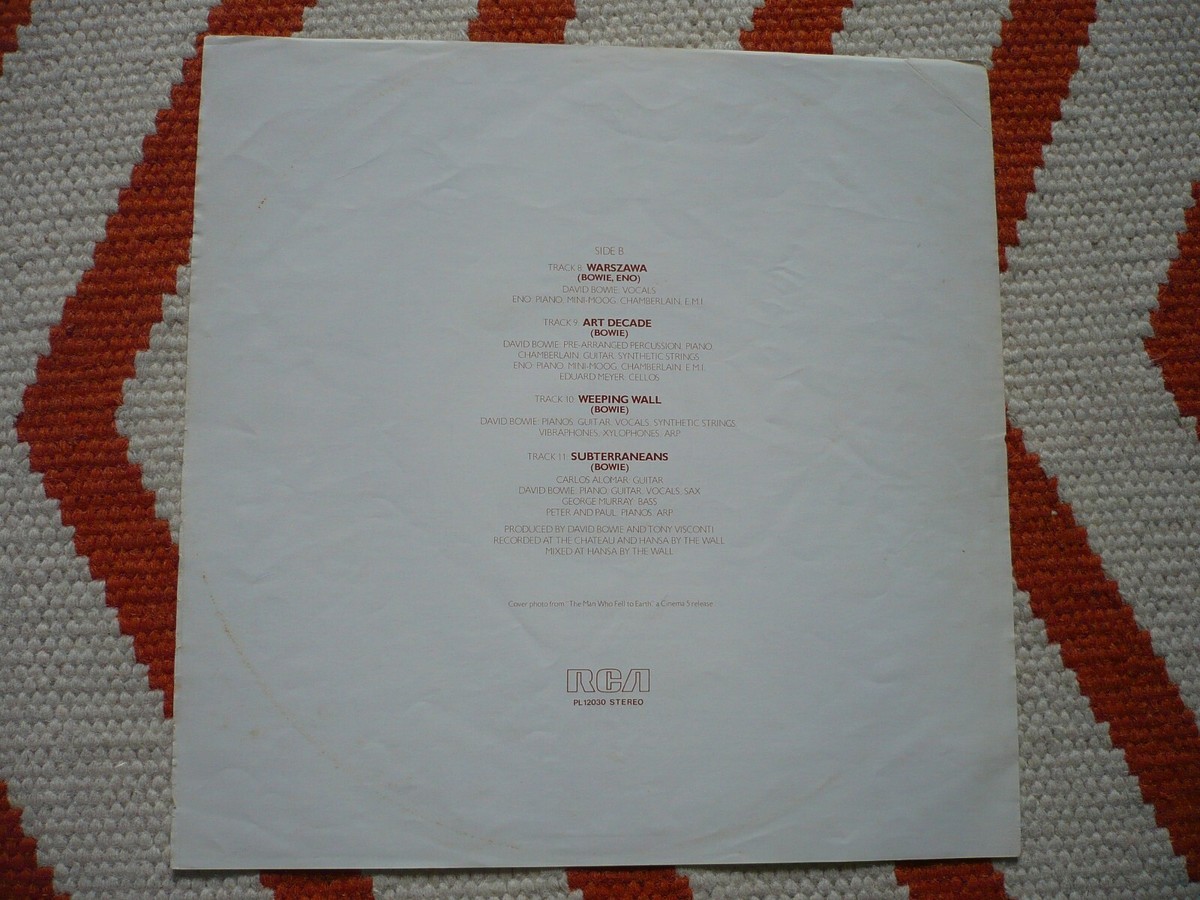 David Bowie Low Vinyl UK 1977 RCA Black Labels A1/B2 LP Stickered