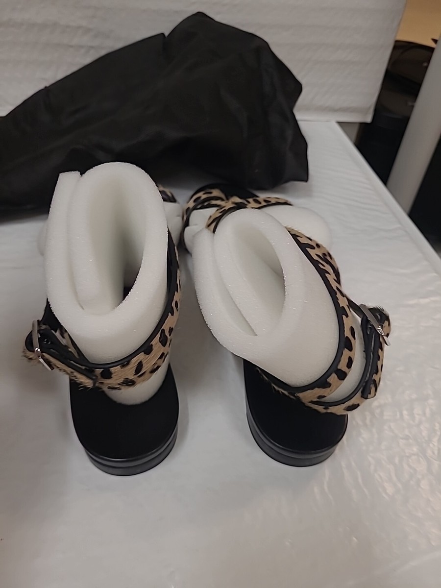 Jenni Kayne Dyed Pony Hair Strappy Sandal Cheetah Size 40 *$425