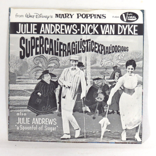 JULIE ANDREWS / DICK VAN DYKE Super-Cali-fragil.. 1965 US 7" vinyl w/sleeve NM - Imagen 2 de 4