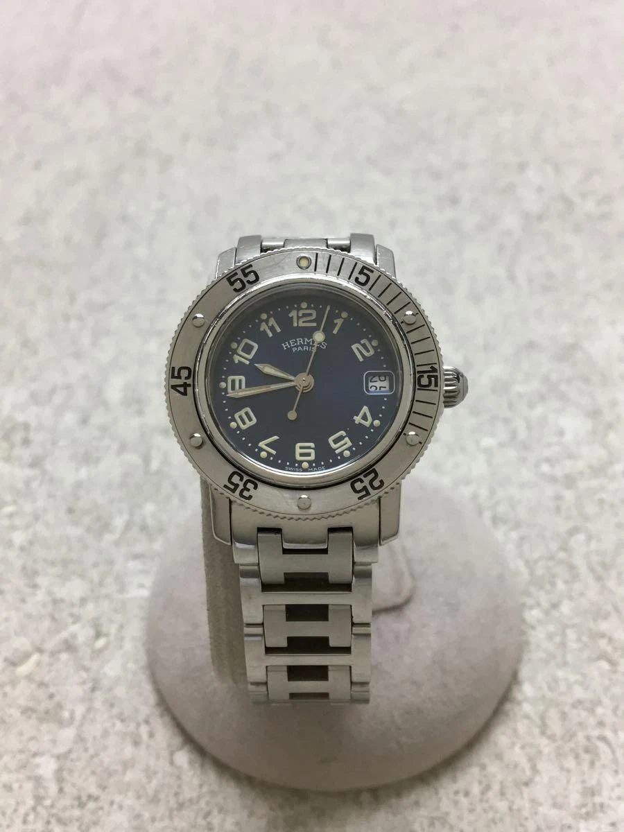 HERMÈS Orologio HERMES Donna Quarzo Analogico Acciaio Inox Argento Navy CL5.210