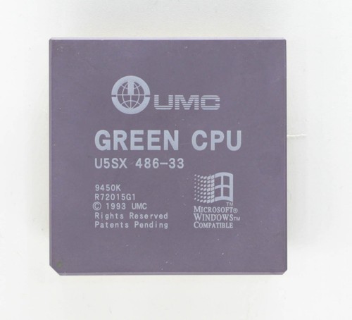 80486 Processor - UMC GREEN CPU U5SX 486-33 - RARE - TESTED - Picture 1 of 2