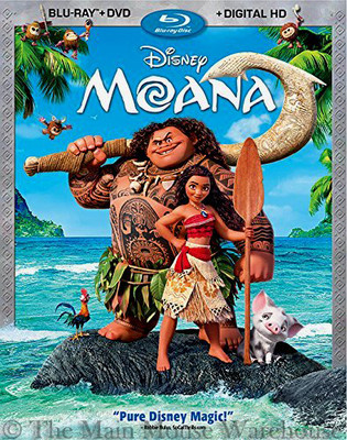 Disney Pacific Island Comedy Moana Blu-ray DVD & Digital Copy Code