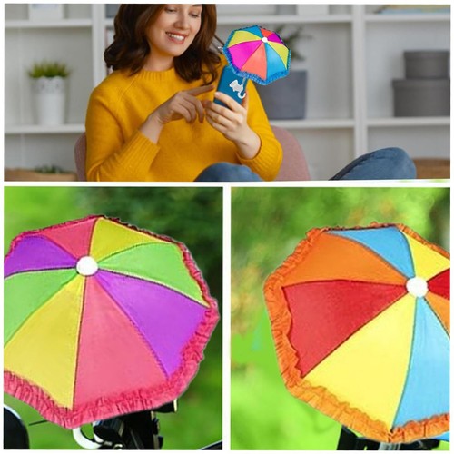 Mini Sun Shade Mobile Phone Holder Sun Umbrella Suction Cup Phone Holder - Picture 5 of 12