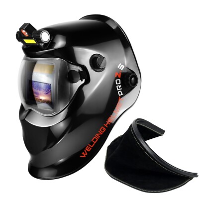 TRQWH Auto Darkening Welding Helmet Solar True Color & Welding Helmet Bib