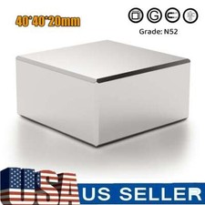 40x40x20mm Super Strong Large N52 Grade Neodymium Large Block Rare Earth Magnet