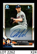 1-2018 BOWMAN CHROME DRAFT AUTO JAYSON SCHROEDER ASTROS CARD#CDA-JSC QTY