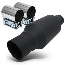 Epa 12 Straight-through Exhaust Muffler 2.25inletoutlet Tip W2 Clamp Black