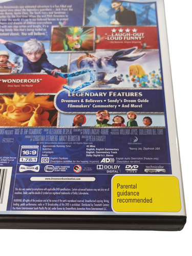 Rise of the Guardians (DVD 2012) Animation Adventure Fantasy Jack Frost R4 VGC - Picture 8 of 10