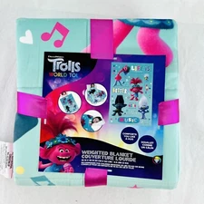 Trolls Warm Weighted Blanket World Tour Aqua 48”x36”