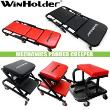 Under Car Mechanic Creeper Trolley Cart Board Headrest Tray Rolling Stool