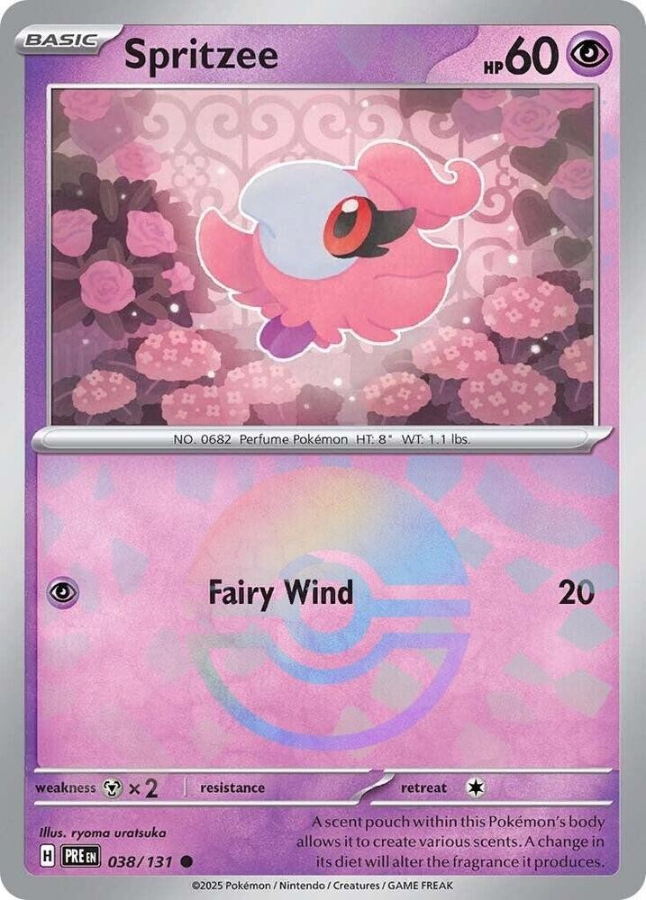 Spritzee (Poke Ball Pattern) - 038/131 - Prismatic Evolutions - Pokemon TCG - LP