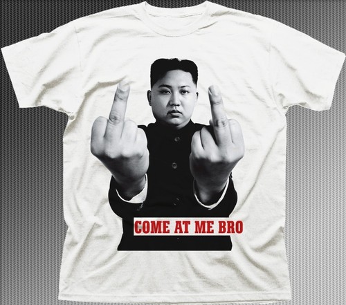 Kim Jong-Un Korea Finger The Interview Come at me Bro printed t-shirt TC9495