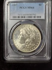 1887 Silver Morgan Dollar PCGS MS64